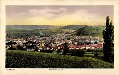 Ak Merzig an der Saar, Gesamtansicht