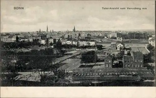 Ak Bonn am Rhein, Gesamtansicht, Blick vom Venusberg