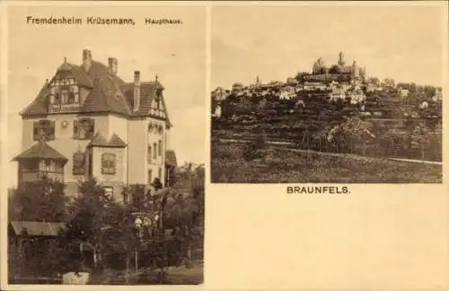 Ak Braunfels an der Lahn, Fremdenheim Krüsemann, Haupthaus