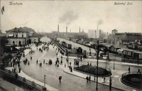 Ak Bochum im Ruhrgebiet, Bahnhof Süd