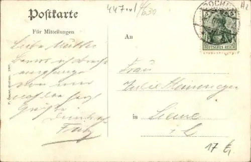 Ak Bochum im Ruhrgebiet, Bahnhof Süd