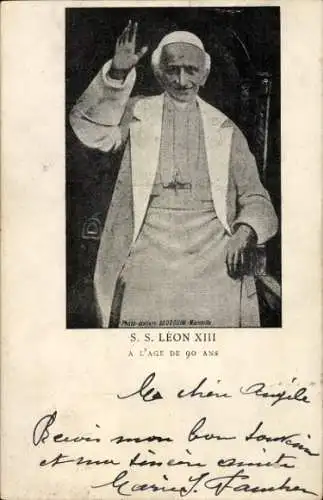 Ak Papst Leo XIII., Porträt