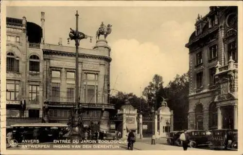 Ak Antwerpen Flandern, Zoologischer Garten, Eingang