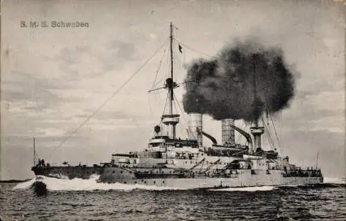 Ak Deutsches Kriegsschiff, SMS Schwaben