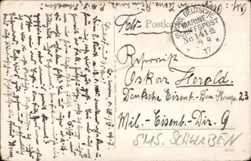 Ak Deutsches Kriegsschiff, SMS Schwaben