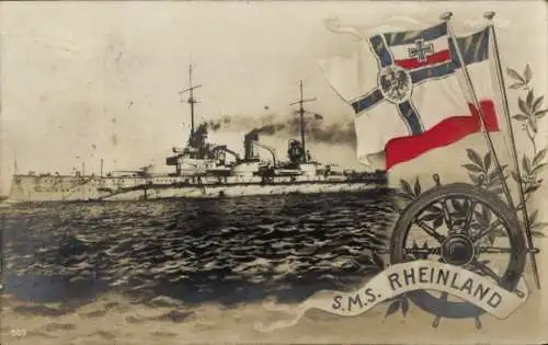 Ak Deutsches Kriegsschiff, SMS Rheinland