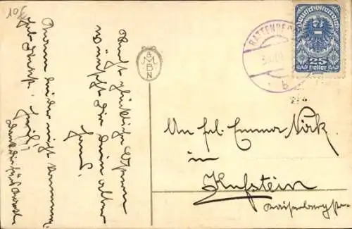 Ak Glückwunsch Ostern, Hasen beim Essen