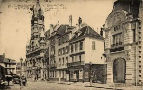 Ak Compiègne Oise, Rathaus