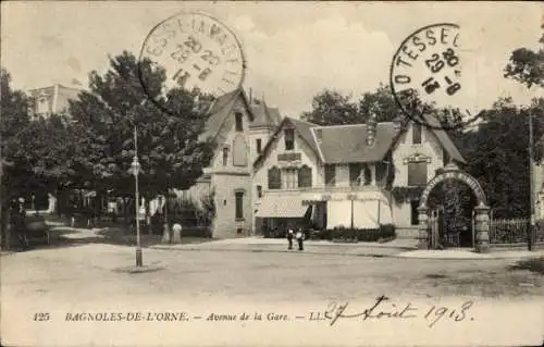 Ak Bagnoles de l'Orne Orne, Avenue de la Gare