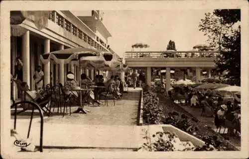 Ak Villennes sur Seine Yvelines, Blick von der Terrasse