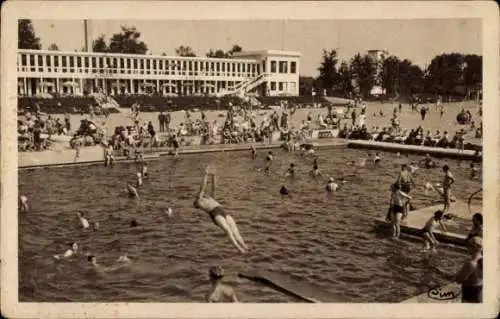 Ak Villennes sur Seine Yvelines, La Plage