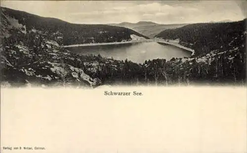 Ak Orbey Urbeis Elsass Haut Rhin, Lac Noir, Schwarzer See, Gesamtansicht