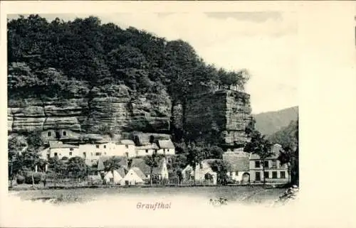 Ak Graufthal Eschbourg Eschburg Elsass Bas Rhin, Blick auf den Ort