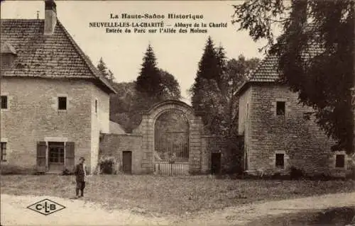 Ak Neuvelle-lès-la-Charité Haute Saône, Abtei Charité, Parkeingang