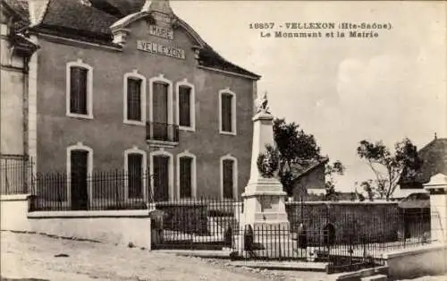 Ak Vellexon Haute Saône, Denkmal, Rathaus