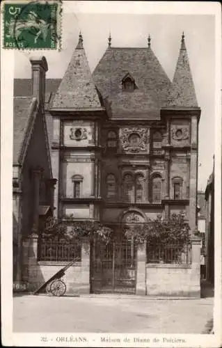 Ak Orléans Loiret, Haus Diane de Poitiers