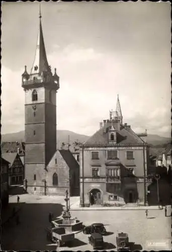 Ak Obernai Oberehnheim Alsace Bas Rhin, Kappelturm, Rathaus