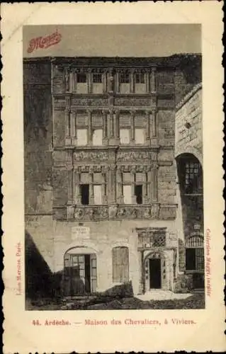 Ak Viviers sur Rhône Ardèche, Haus der Ritter