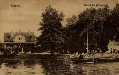 Ak Hansestadt Bremen, Meierei im Bürgerpark