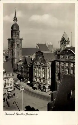 Ak Dortmund im Ruhrgebiet, Reinoldikirche, Marienkirche