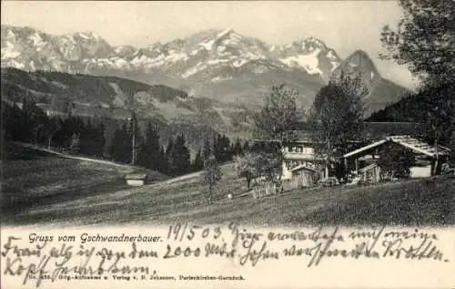 Ak Gschwandt Garmisch Partenkirchen Oberbayern, Gschwandtnerbauer