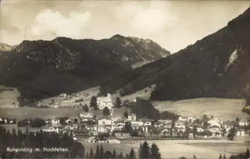 Ak Ruhpolding in Oberbayern, Gesamtansicht, Hochfellen