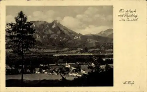 Ak Fischbach Flintsbach am Inn Oberbayern, Panorama, Heuberg