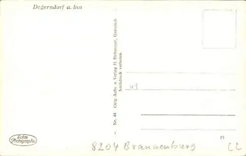 Ak Degerndorf am Inn Oberbayern, Panorama, Kaisergebirge, Falkenstein, Kranzhorn