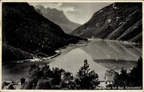 Ak Bad Reichenhall in Oberbayern, Saalachsee, Panorama