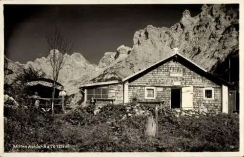 Ak Mittenwald in Oberbayern, Mittenwalder Hütte