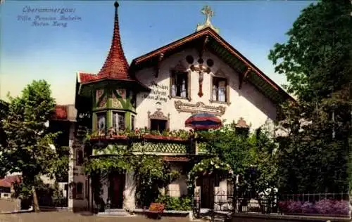 Ak Oberammergau in Oberbayern, Villa Pension Daheim