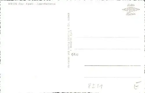 Ak Bergen im Chiemgau Oberbayern, Jugendherberge
