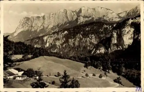 Ak Bad Reichenhall in Oberbayern, Panorama, Gasthaus Melleck