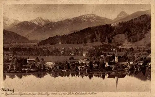 Ak Egern am Tegernsee Oberbayern, Gesamtansicht, Blauberg