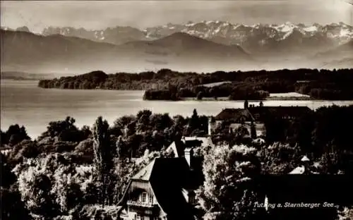 Ak Tutzing am Starnberger See, Blick über den Ort