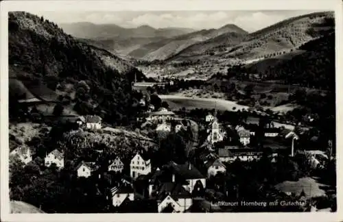 Ak Hornberg im Schwarzwald, Gesamtansicht mit Gutachtal