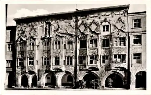 Ak Wasserburg am Inn in Oberbayern, Gebäude