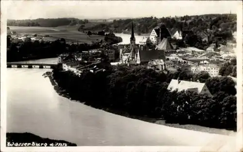 Foto Ak Wasserburg am Inn in Oberbayern, Gesamtansicht