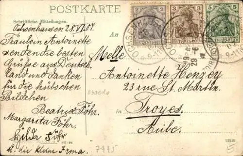 Ak Ochsenhausen in Württemberg, Teilansicht von Süden, Kirche