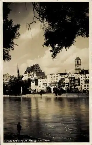 Foto Ak Wasserburg am Inn in Oberbayern, Teilansicht