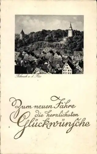 Ak Biberach an der Riß in Oberschwaben, Gesamtansicht, Neujahrsgrüße
