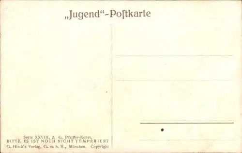 Künstler Ak Pfeiffer Kohrt, G., Bitte, es ist noch nicht temperiert, Nilpferd, Kind