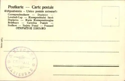 Ak Kind mit einem großen Hund