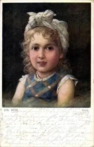Künstler Ak Süss, Josef, Gretl, Kinderportrait