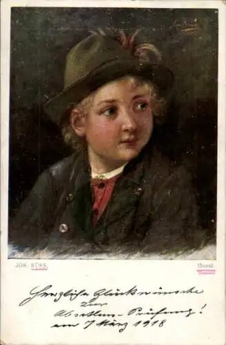 Künstler Ak Süss, Josef, Hansl, Kinderportrait