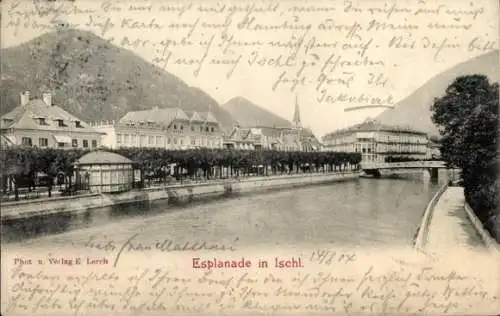 Ak Bad Ischl in Oberösterreich, Esplanade