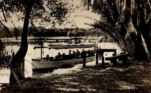 Ak Simbabwe, Sambesi-Fluss, oberhalb der Victoriafälle, in der Nähe des Bootshauses