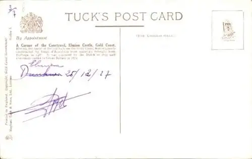 Ak Gold Coast Gold Coast Ghana, eine Ecke des Courtyard