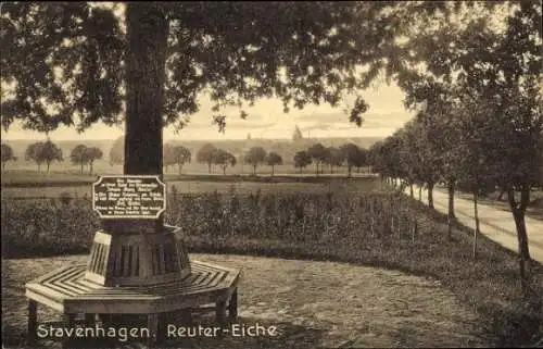 Ak Reuterstadt Stavenhagen in Mecklenburg, Reuter-Eiche