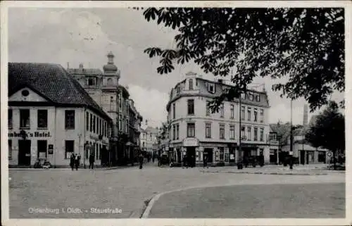 Ak Oldenburg im Großherzogtum Oldenburg, Staustraße, Hotel